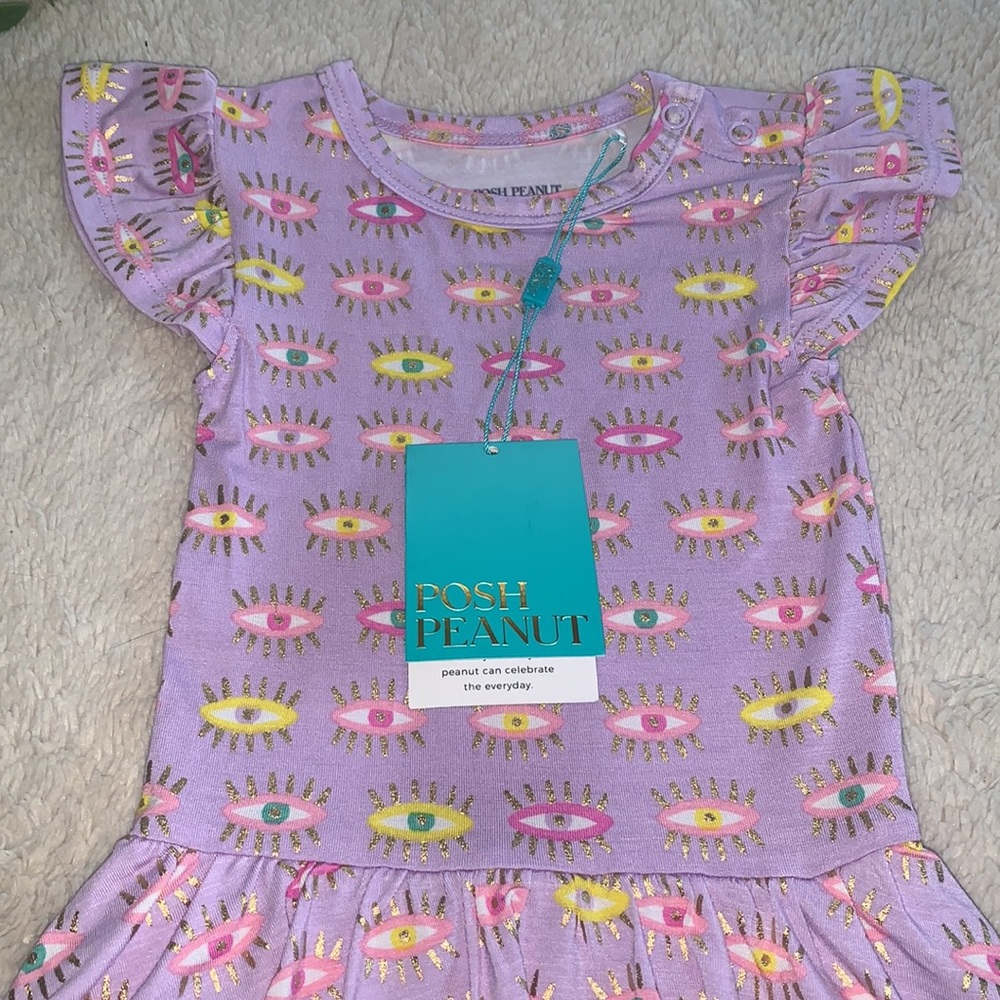 NWT Posh Peanut Cleo Twirl Skirt Bodysuit Dress 6-12M - Picture 5 of 7